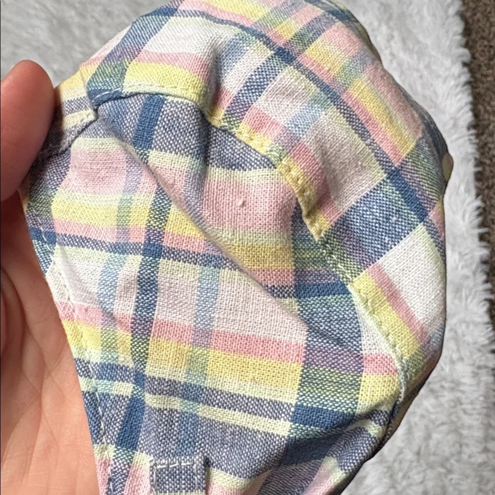 NWT Janie And Jack Plaid Easter Line Size 2 To 3 Kids Hat